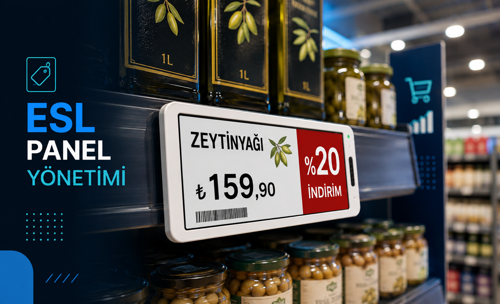 Elektronik raf etiketi yönetim paneli