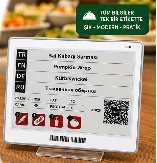 FoodTag365 çok dilli elektronik açık büfe etiketi ve QR menü çözümü